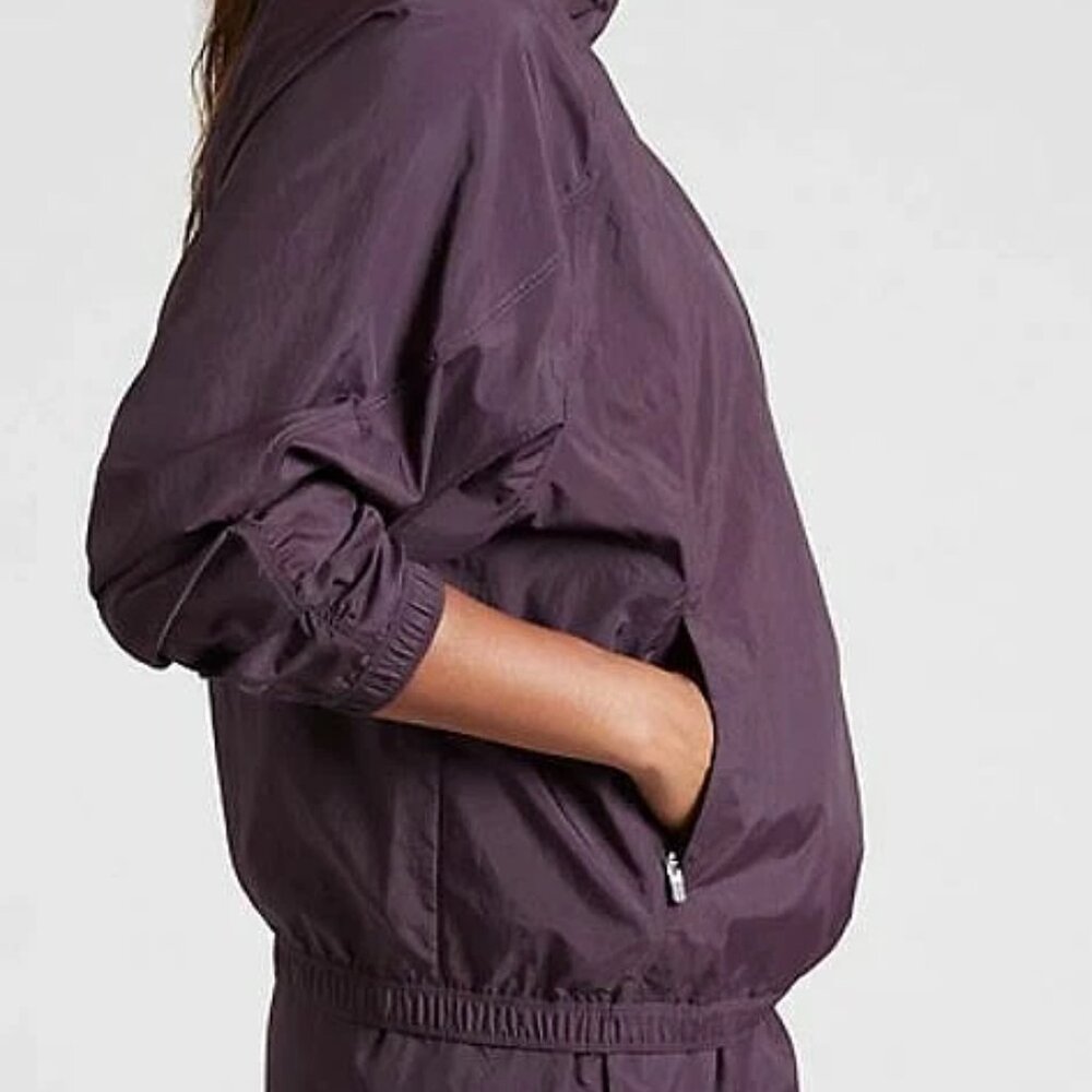 Athleta Grace Half Zip Windbreaker in Deep Crocus Violet - Limited Edition
